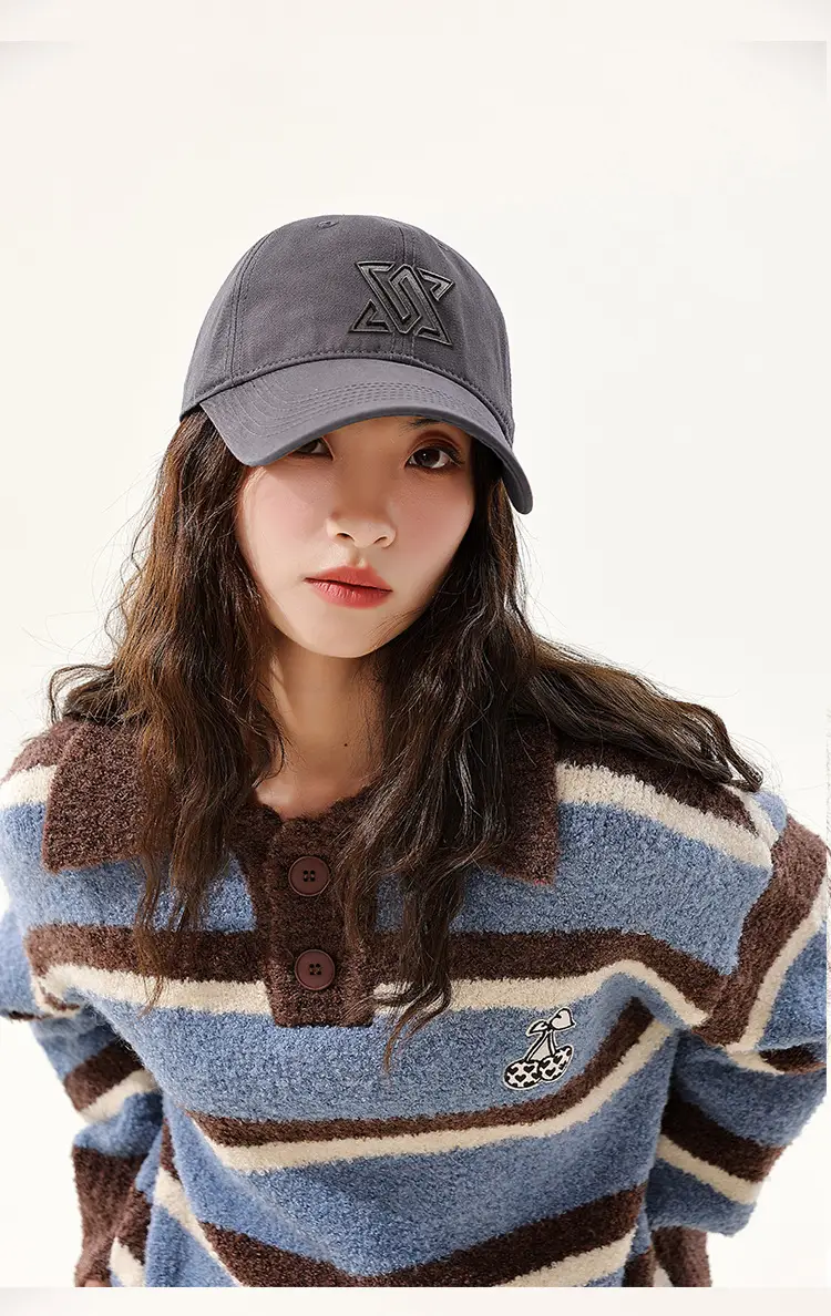 Women Cotton Baseball Cap with Face Shield Design — feature 21
