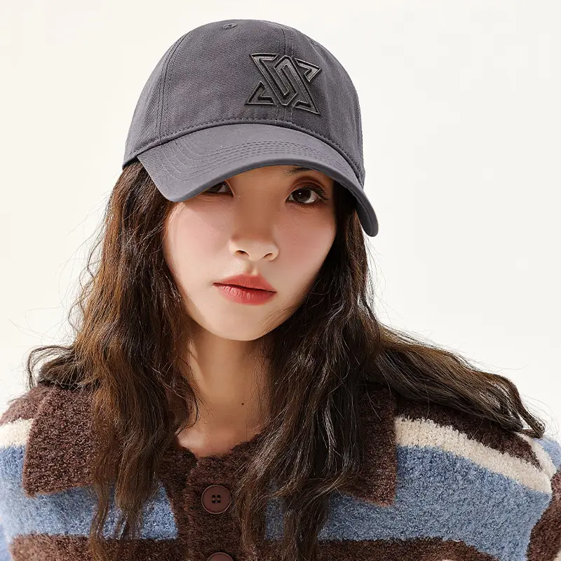 Women Cotton Baseball Cap with Face Shield Design