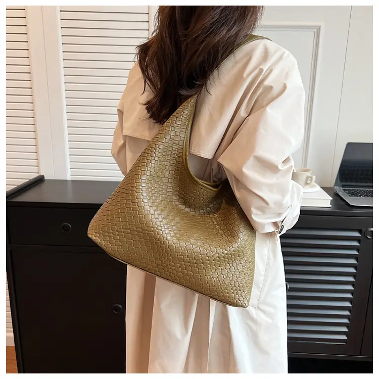 Black Embossed Leather Shoulder Bag for Women — feature 16