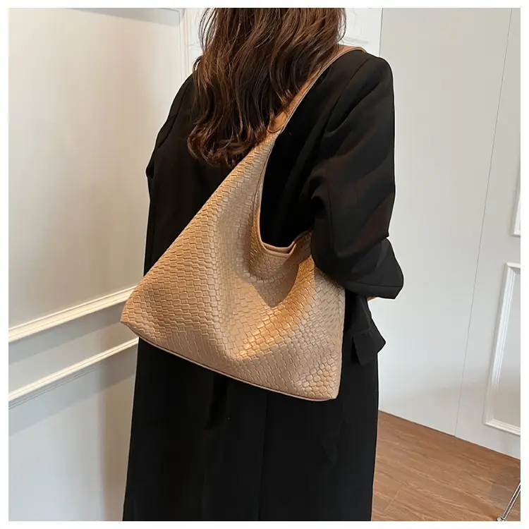 Black Embossed Leather Shoulder Bag for Women — feature 23