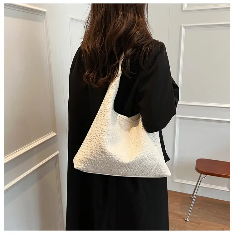 Black Embossed Leather Shoulder Bag for Women — feature 25