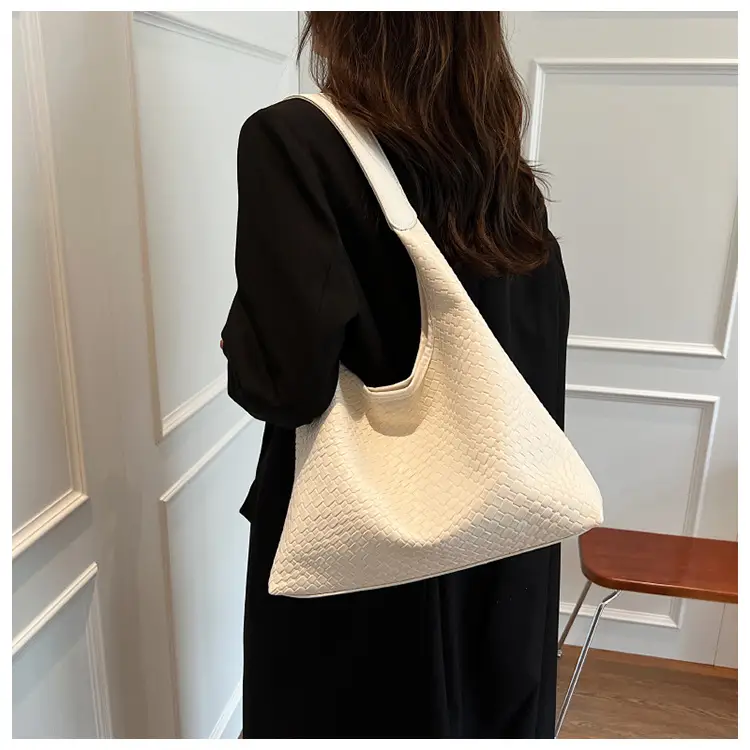 Black Embossed Leather Shoulder Bag for Women — feature 26