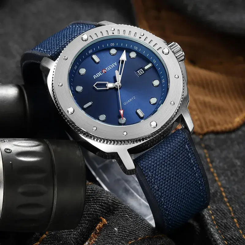 Men's Green Aqua Dial Waterproof Quartz Watch