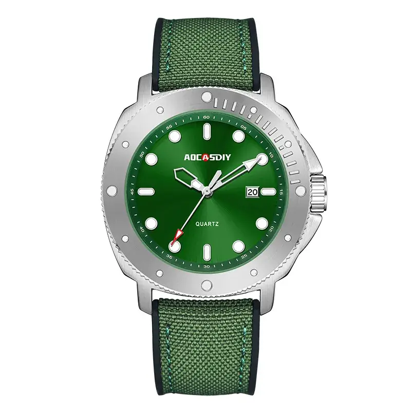 Men's Green Aqua Dial Waterproof Quartz Watch