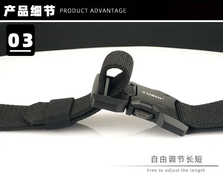 Tactical Black Aluminum Belt for Men — feature 8