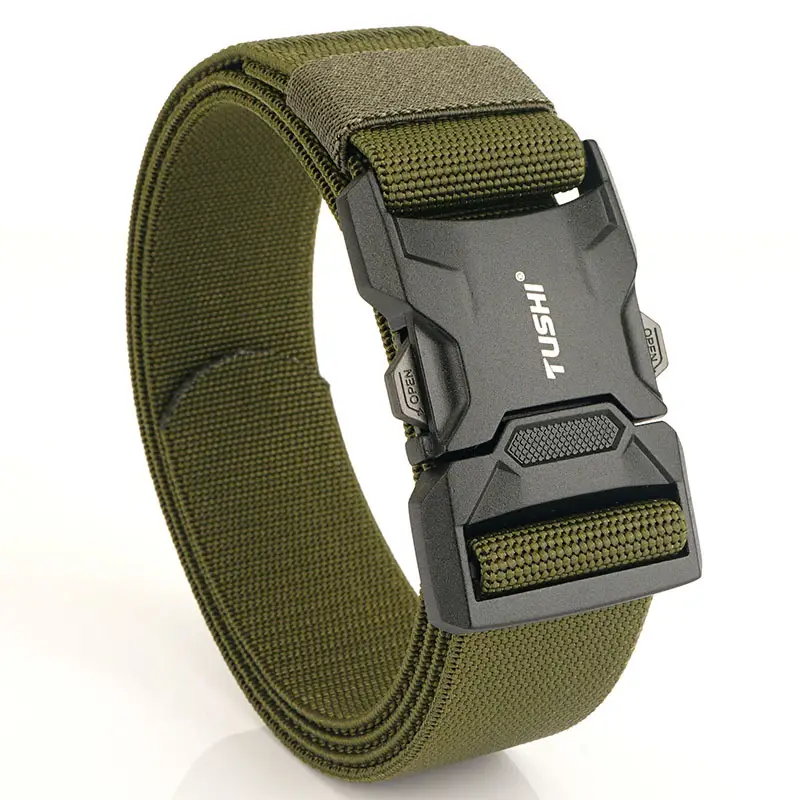 Tactical Black Aluminum Belt for Men - Image 2