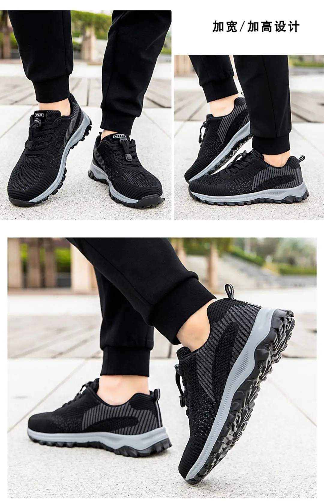 New old men's shoes women's autumn breathable light shoes middle-aged and elderly comfortable soft bottom sports walking old Beijing cloth shoes — feature 41