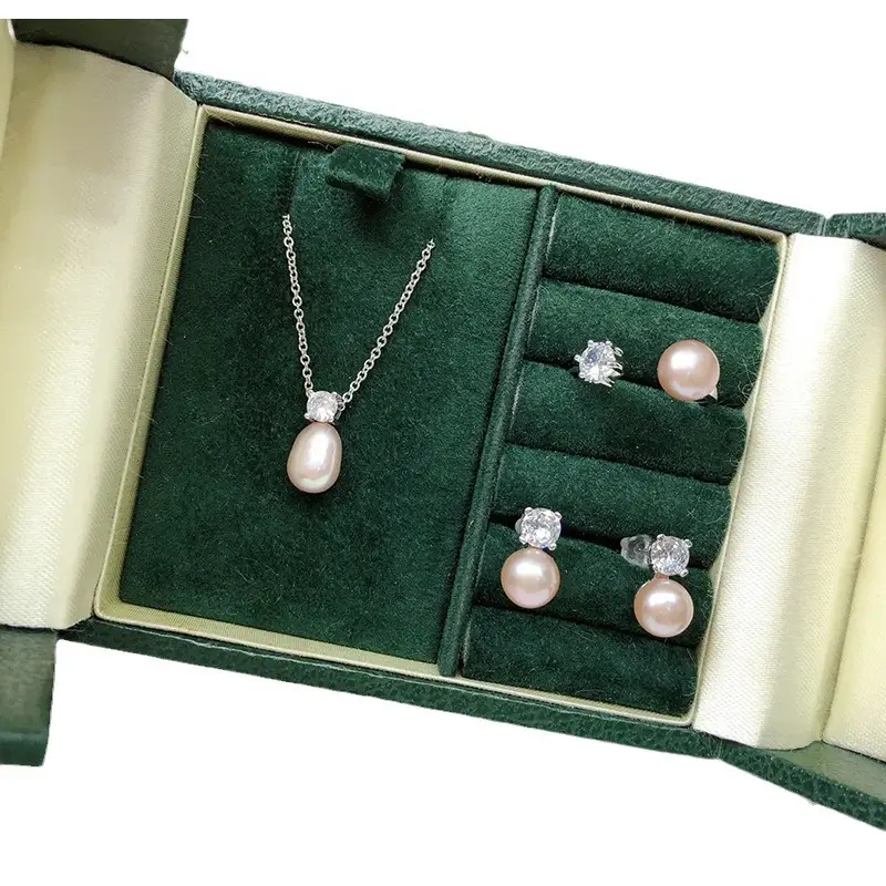 Pearl Earrings Set with Diamond Stoppers Light Luxury Fashion Jewelry - Image 9