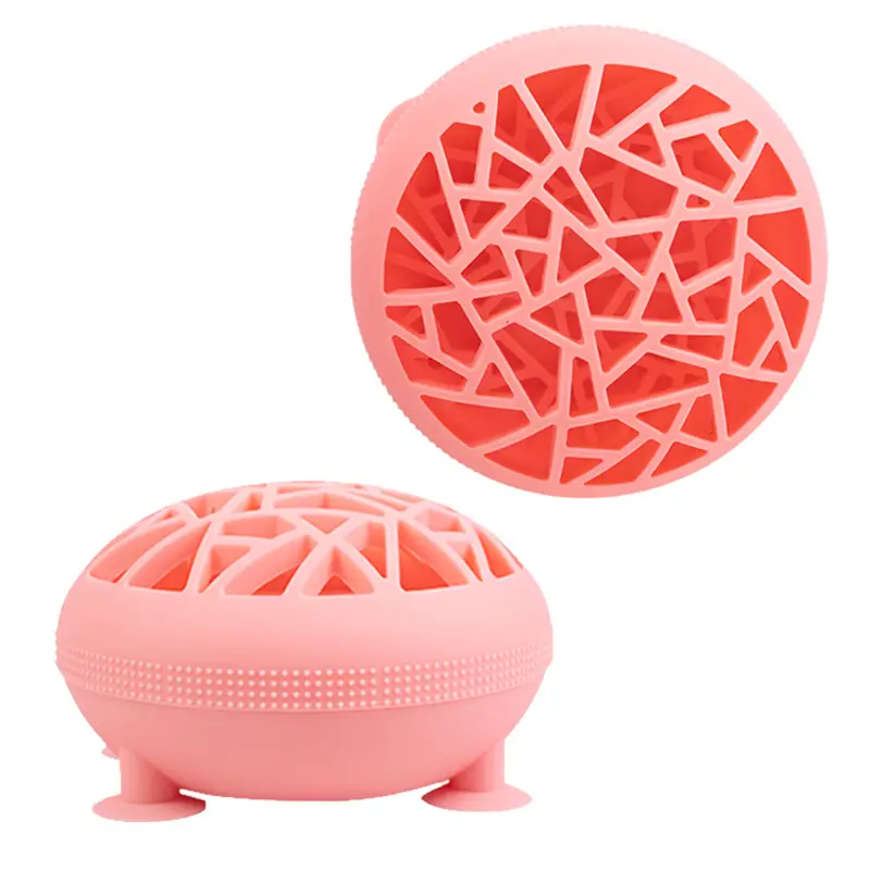 Silicone Makeup Brush Storage Box with Suction Cup Holder
