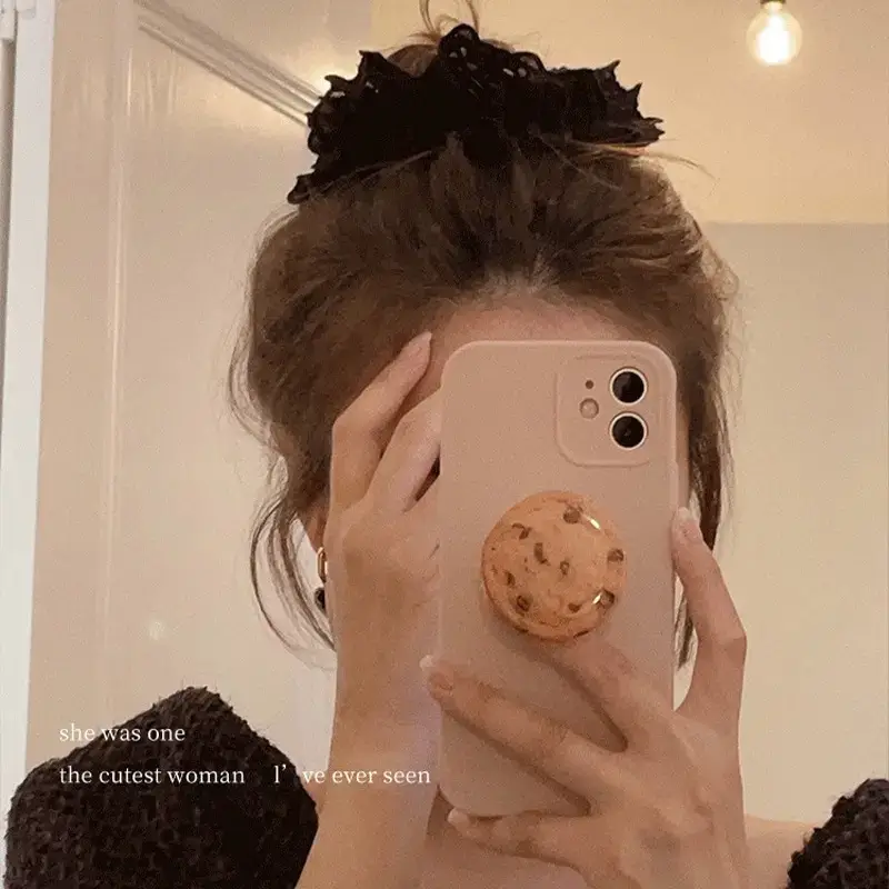 Black Lace Hair Band Double Layer Fluffy Hair Accessory - Image 36
