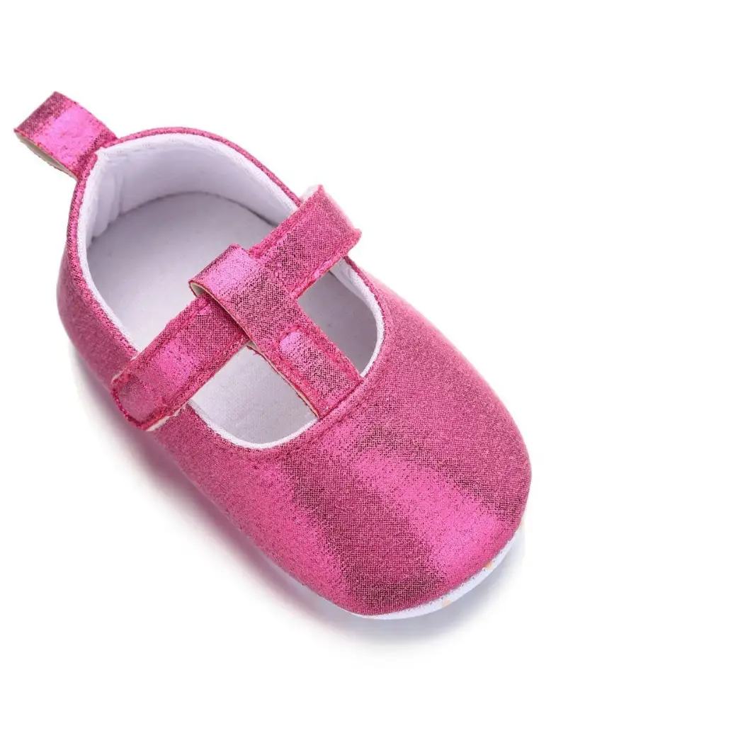 Princess shoes baby casual non-slip soft cloth sole shoes 0-18 months baby double Velcro toddler shoes PU leather sandals - Image 6