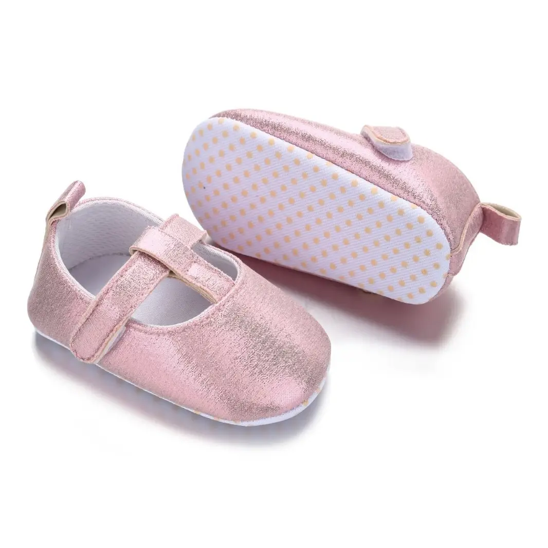 Princess shoes baby casual non-slip soft cloth sole shoes 0-18 months baby double Velcro toddler shoes PU leather sandals - Image 7