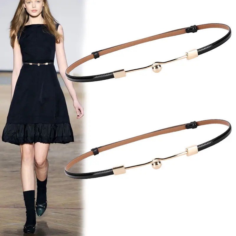 Women's Adjustable Cowhide Belt Dress Belt