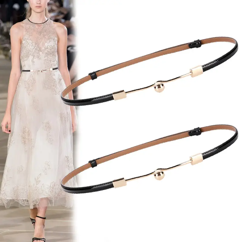 Women's Adjustable Cowhide Belt Dress Belt