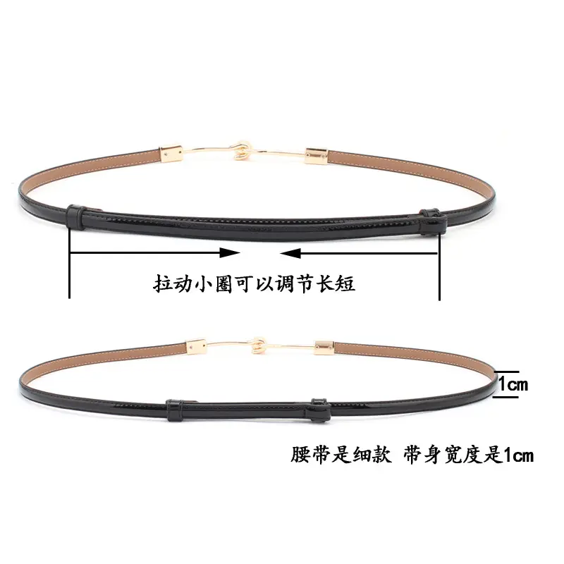 Women's Adjustable Cowhide Belt Dress Belt