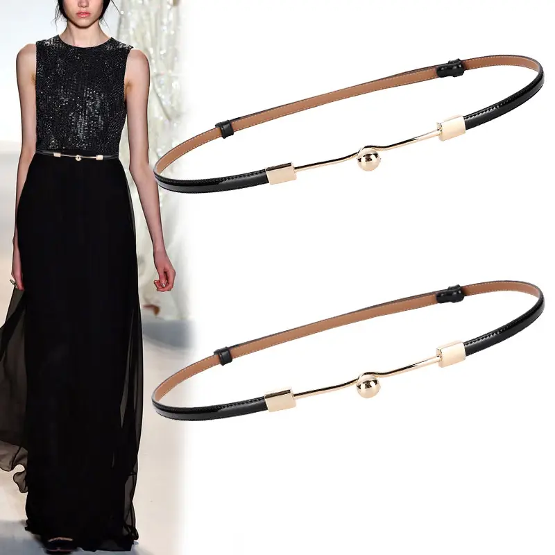 Women's Adjustable Cowhide Belt Dress Belt