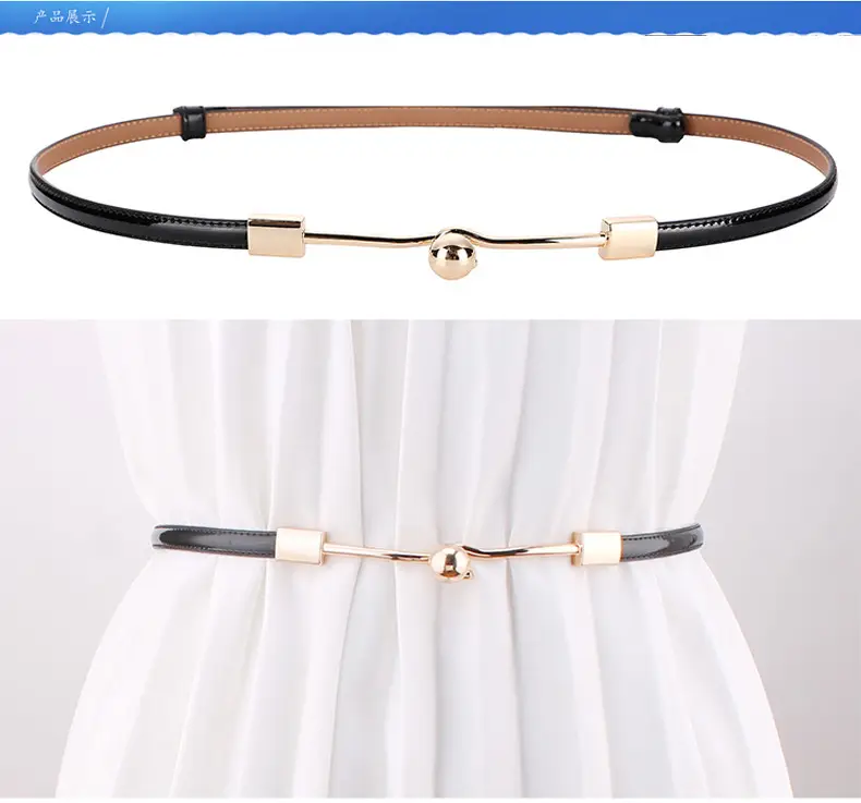 Women's Adjustable Cowhide Belt Dress Belt — feature 5