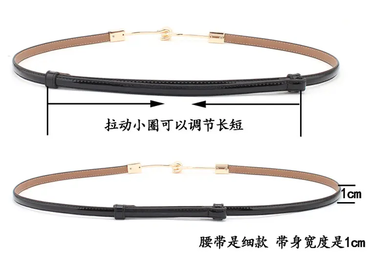Women's Adjustable Cowhide Belt Dress Belt — feature 6