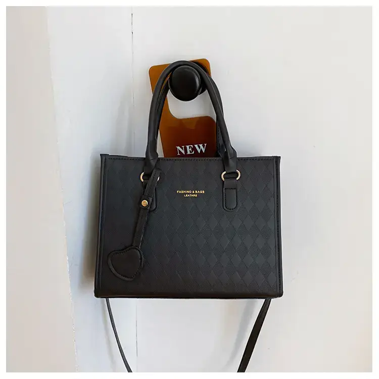 Women's Small Quilted Shoulder Bag with Brown Handles — feature 19