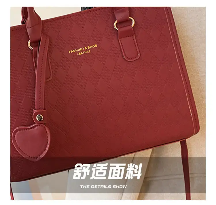 Women's Small Quilted Shoulder Bag with Brown Handles — feature 4