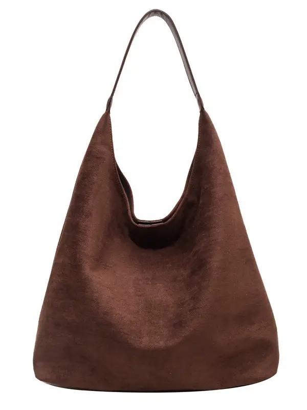 Women Retro Underarm Frosted Shoulder Bag Tan 2023 - Image 8