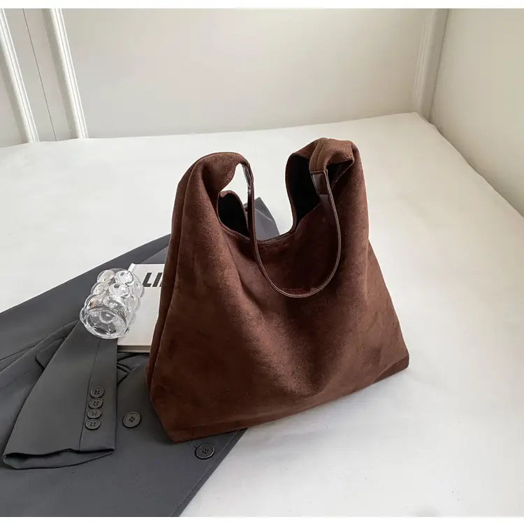 Women Retro Underarm Frosted Shoulder Bag Tan 2023 — feature 37