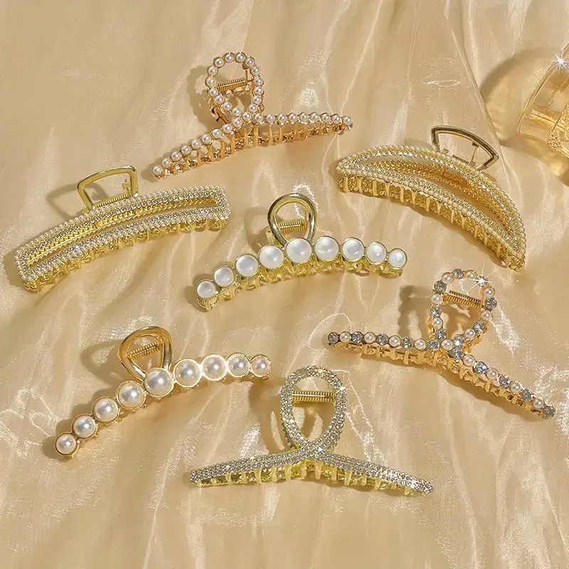 Korean Style Pearl Hair Clip for Updo and Back Head Shark - Image 93