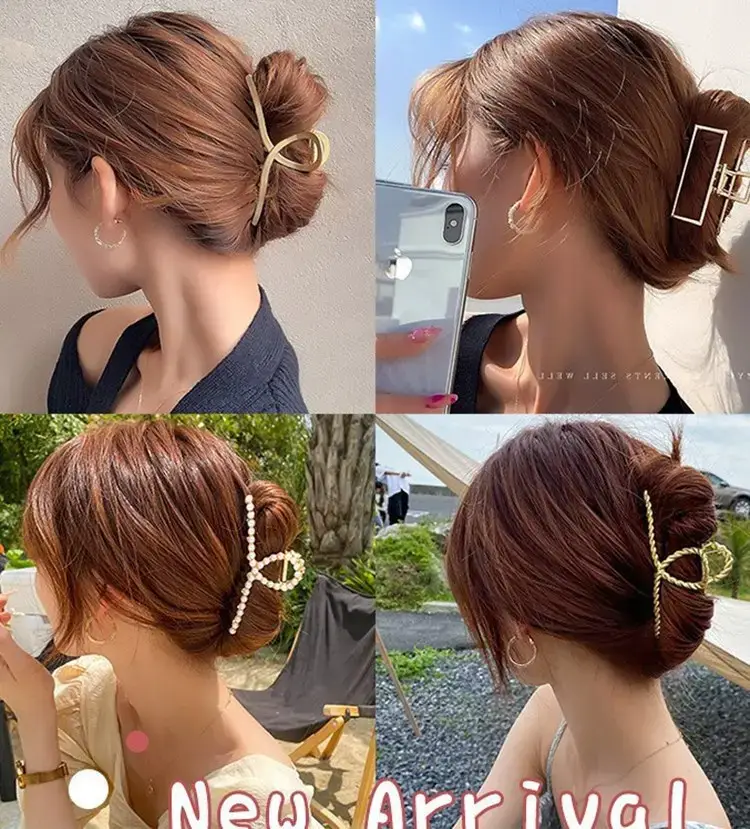 Korean Style Pearl Hair Clip for Updo and Back Head Shark - Image 94