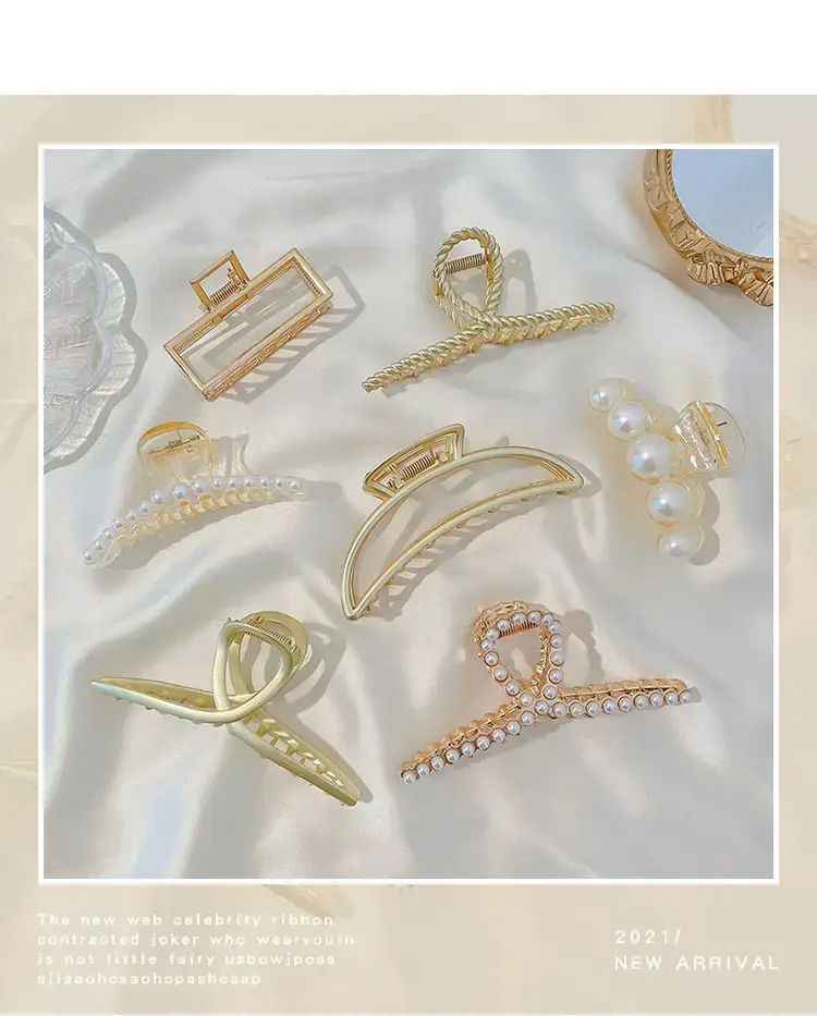Korean Style Pearl Hair Clip for Updo and Back Head Shark — feature 9