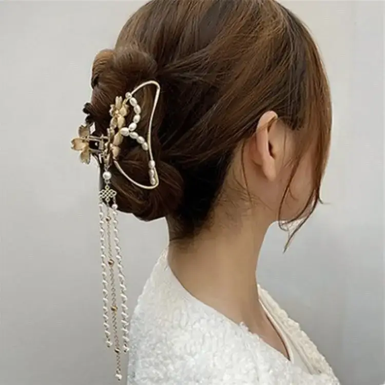 Korean Style Pearl Hair Clip for Updo and Back Head Shark - Image 21