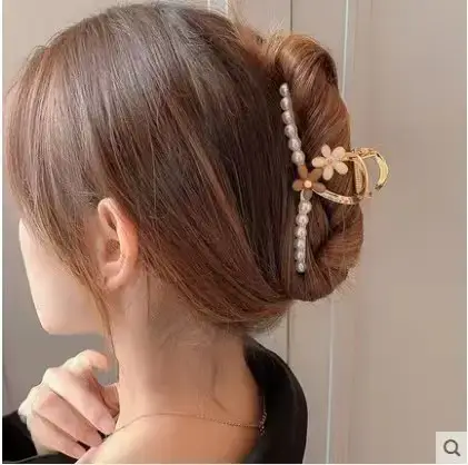 Korean Style Pearl Hair Clip for Updo and Back Head Shark - Image 38