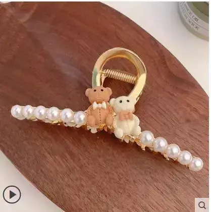 Korean Style Pearl Hair Clip for Updo and Back Head Shark - Image 39