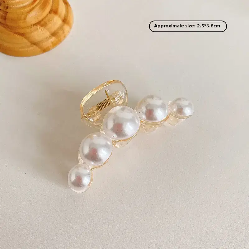 Korean Style Pearl Hair Clip for Updo and Back Head Shark - Image 51