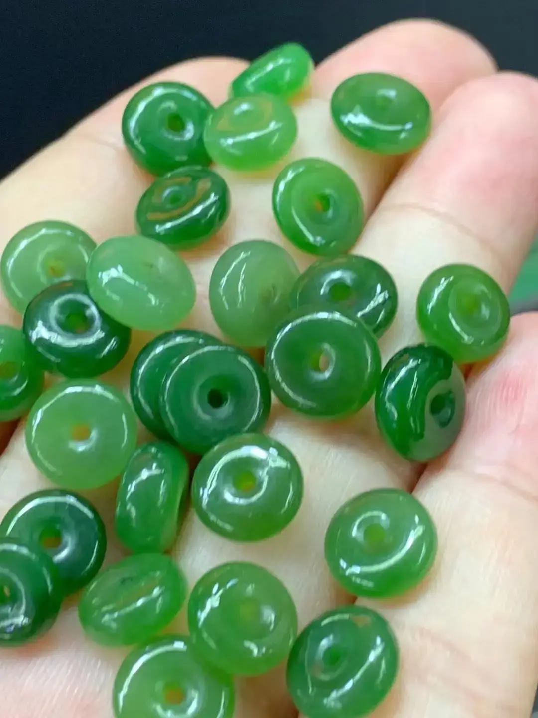 Green Jade Ping An Buckle Jewelry Pendant