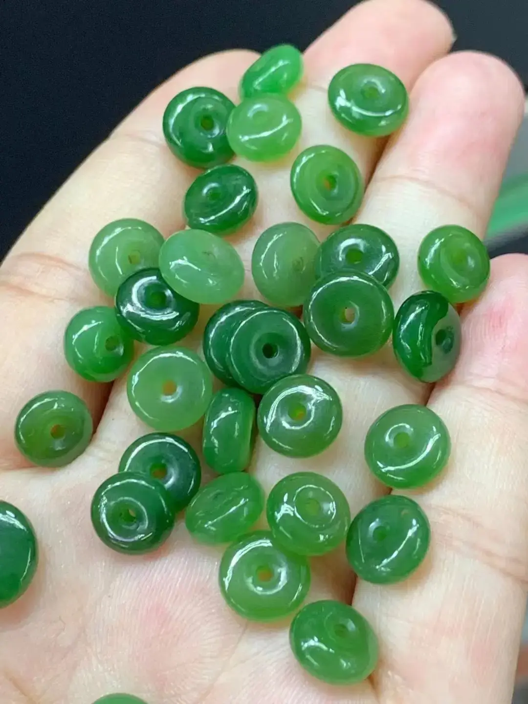 Green Jade Ping An Buckle Jewelry Pendant