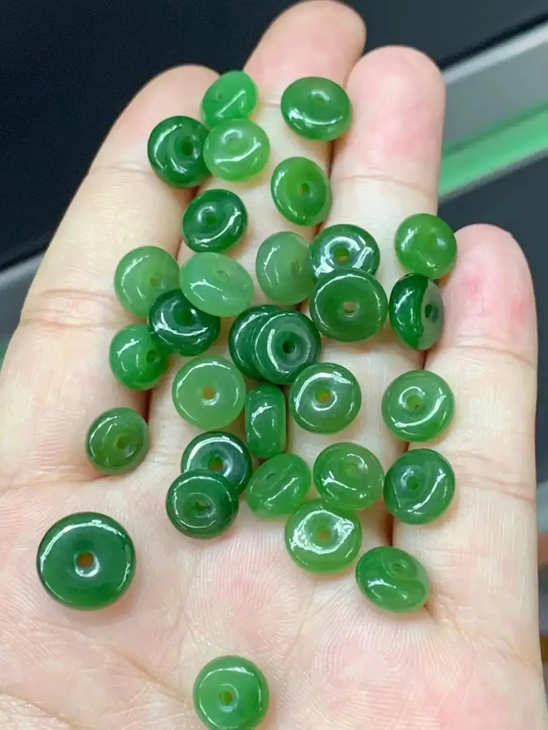 Green Jade Ping An Buckle Jewelry Pendant