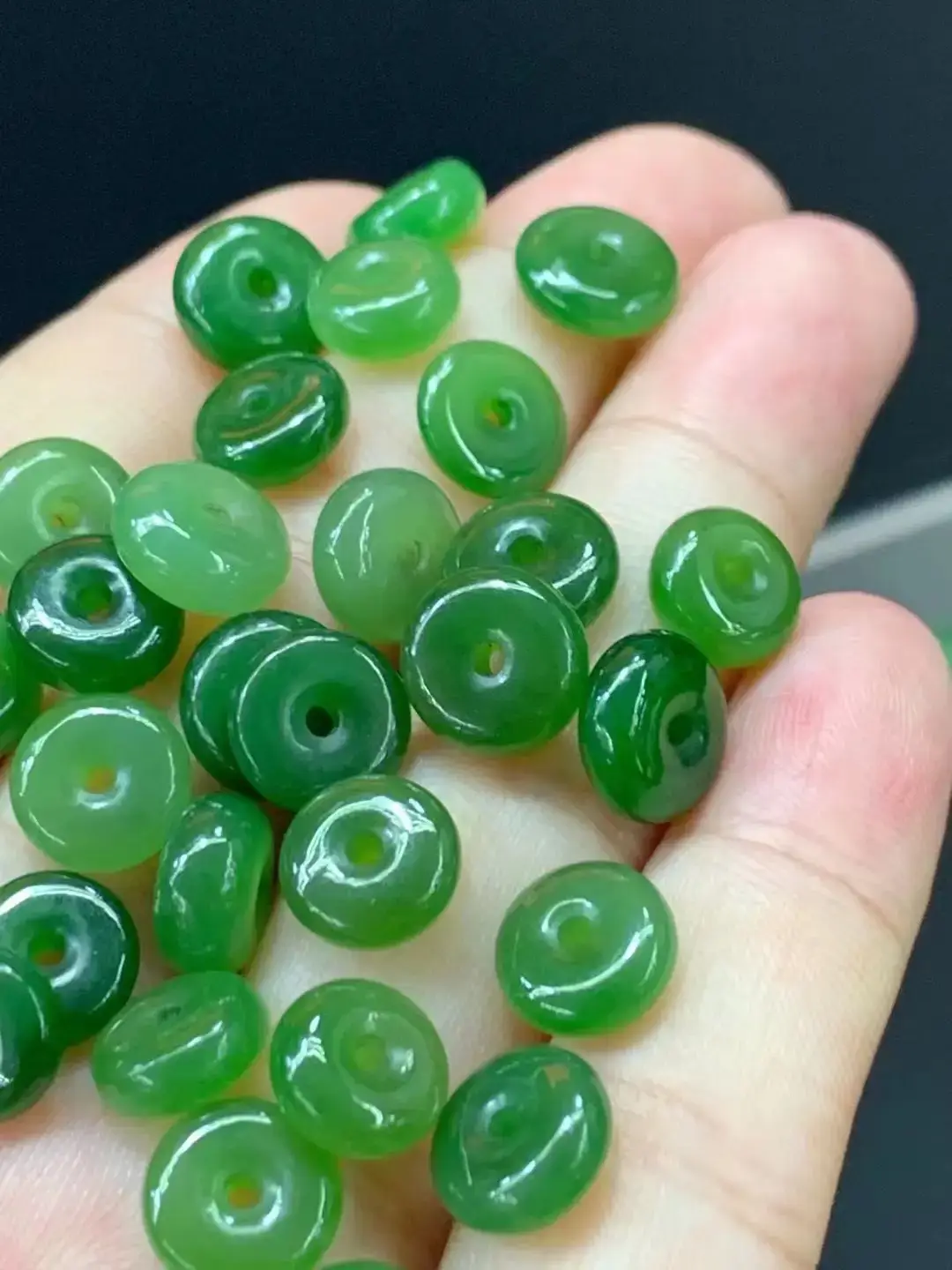 Green Jade Ping An Buckle Jewelry Pendant