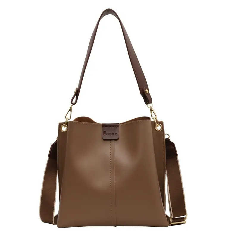 Women's Brown Large Capacity Shoulder Crossbody Bag - Image 9
