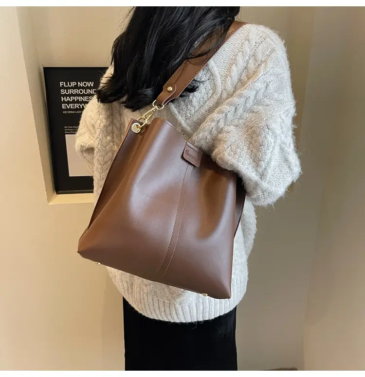 Women's Brown Large Capacity Shoulder Crossbody Bag — feature 20