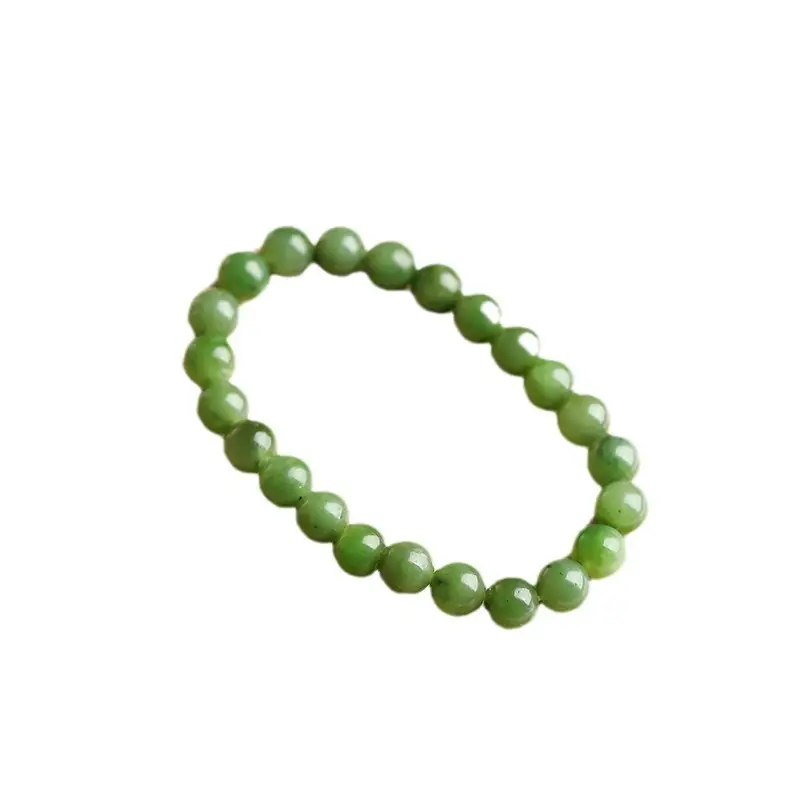 Natural Hetian Jade Green Bracelet for Men Women