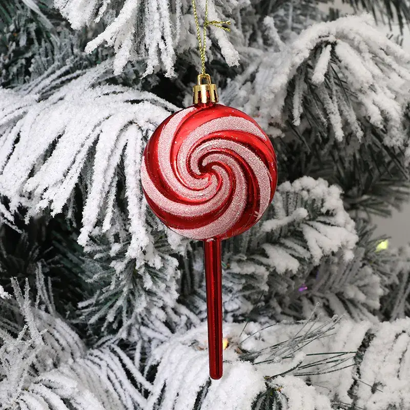 Spiral Red White Lollipop Pendant Christmas Decoration 15cm - Image 6