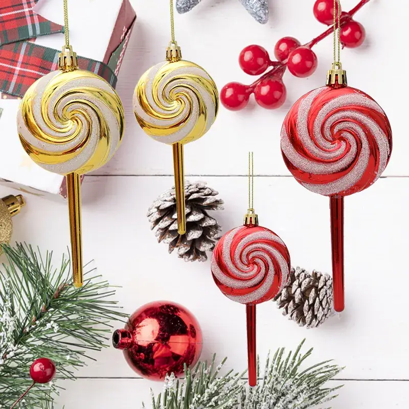 Spiral Red White Lollipop Pendant Christmas Decoration 15cm - Image 7
