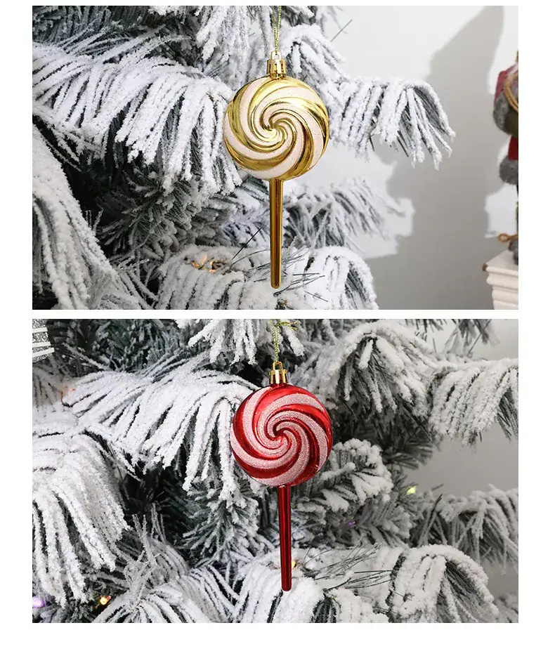 Spiral Red White Lollipop Pendant Christmas Decoration 15cm — feature 10