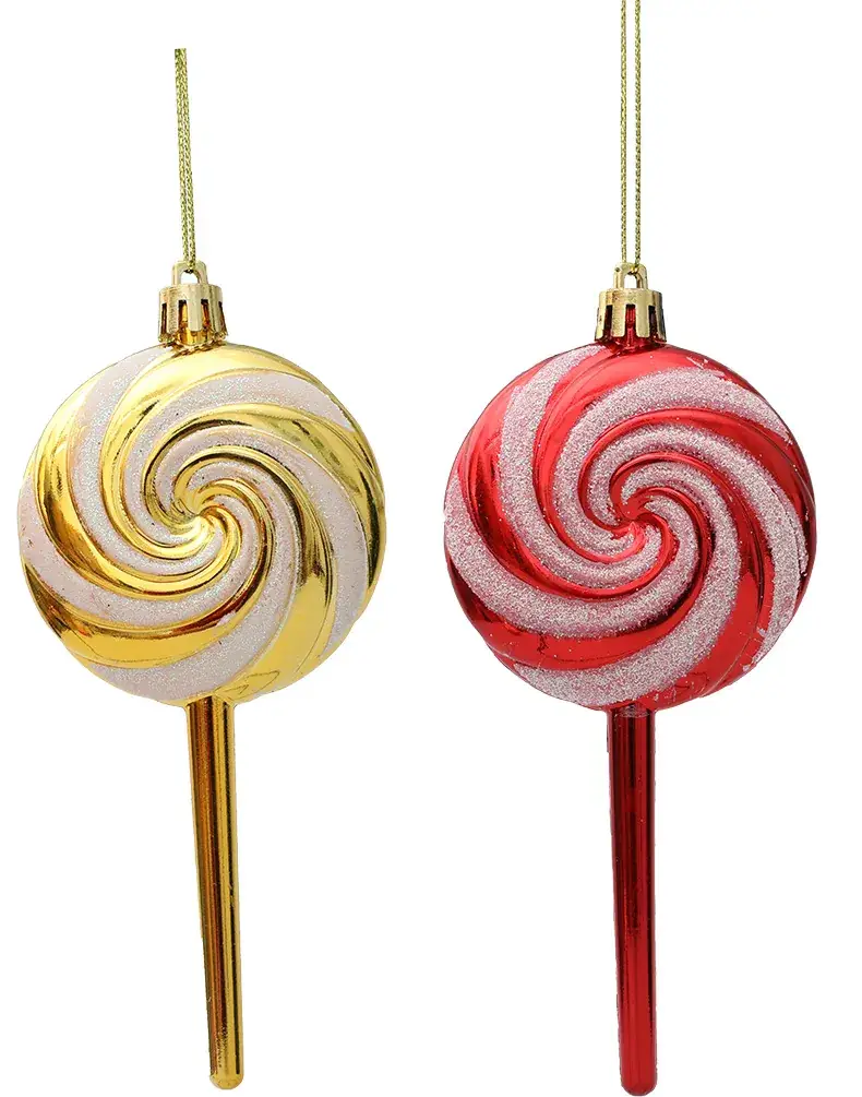 Spiral Red White Lollipop Pendant Christmas Decoration 15cm — feature 11
