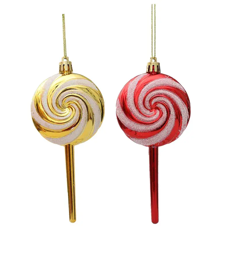 Spiral Red White Lollipop Pendant Christmas Decoration 15cm — feature 12