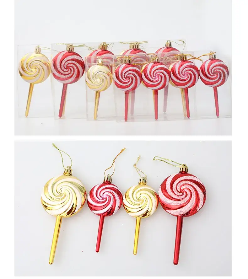 Spiral Red White Lollipop Pendant Christmas Decoration 15cm — feature 9