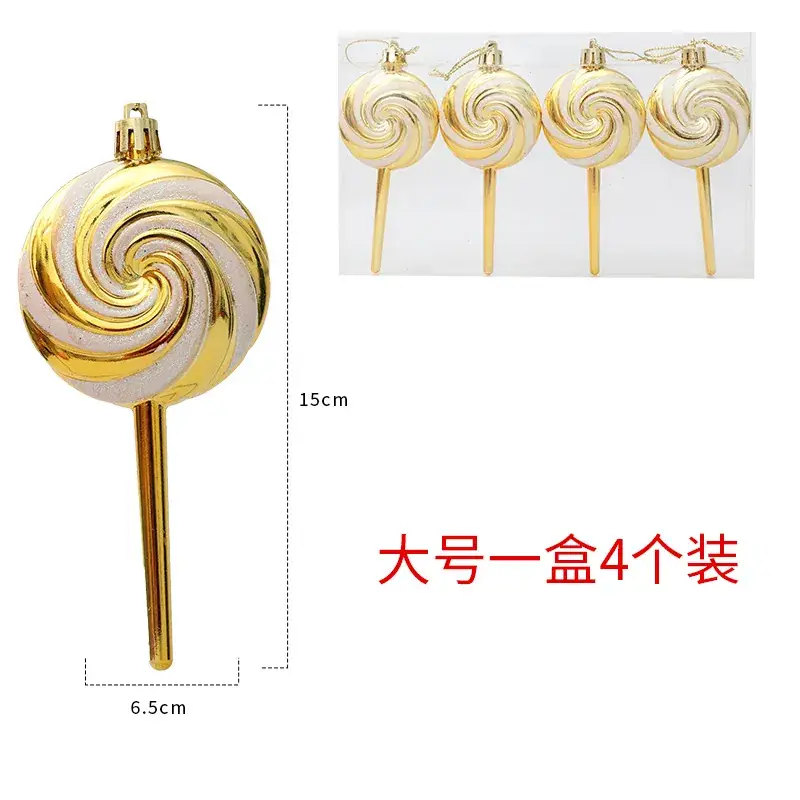 Spiral Red White Lollipop Pendant Christmas Decoration 15cm - Image 2