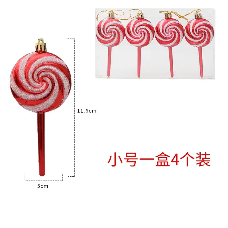 Spiral Red White Lollipop Pendant Christmas Decoration 15cm - Image 3