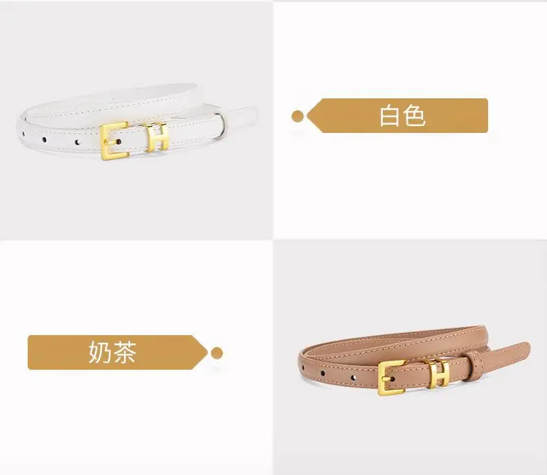 H Family Belt for Women Black Gold Buckle — feature 10