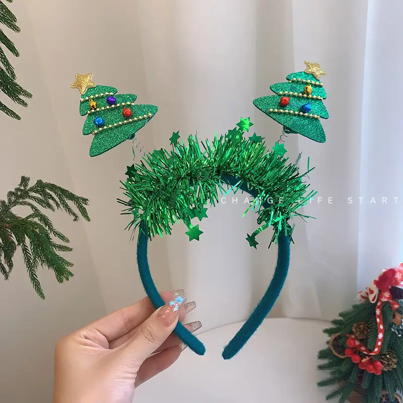 Christmas Bow Headbands for Women Red Green White - Image 12